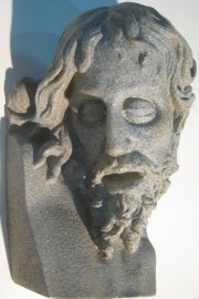 BUSTO CRISTO MARMOLINA PINTADO PIEDRA